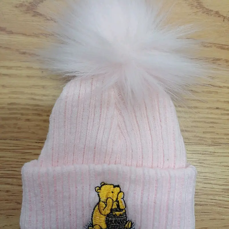 new item honey bear logo bennie hat newborn 6