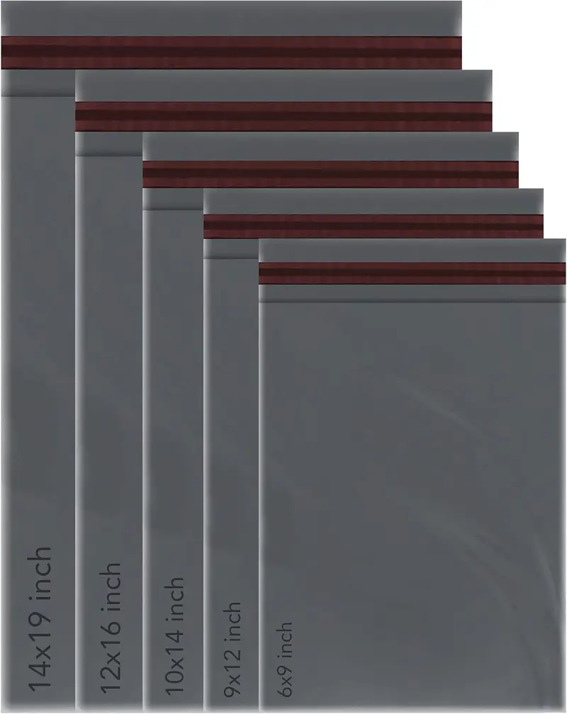 Product Introduction of 50 Mixed Grey Parcel Bags, 5 Sizes, 10 Each, Self Seal Small to Large Mailing Bags stationery  school 0
