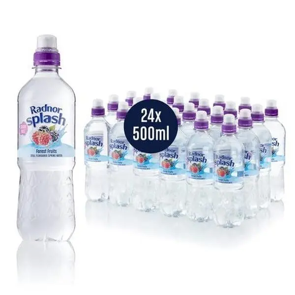 Radnor Splash Forest Fruits Flavoured Water 24 x 500ml | Sugar Free Drink with Natural Sweeteners | Soft Beverage 0
