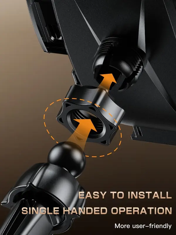 [UK Seller 48Hrs Delivery] Universal Mobile Mount with Suction Cup and Vent Clip - 3 in 1 Phone Holder for Car - Easy Operation - Cellphone, Smartphone 2