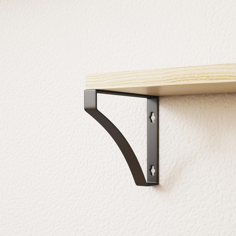 Floating Shelf Wall Mounted 3 Wood Shelves With Metal Brackets 6
