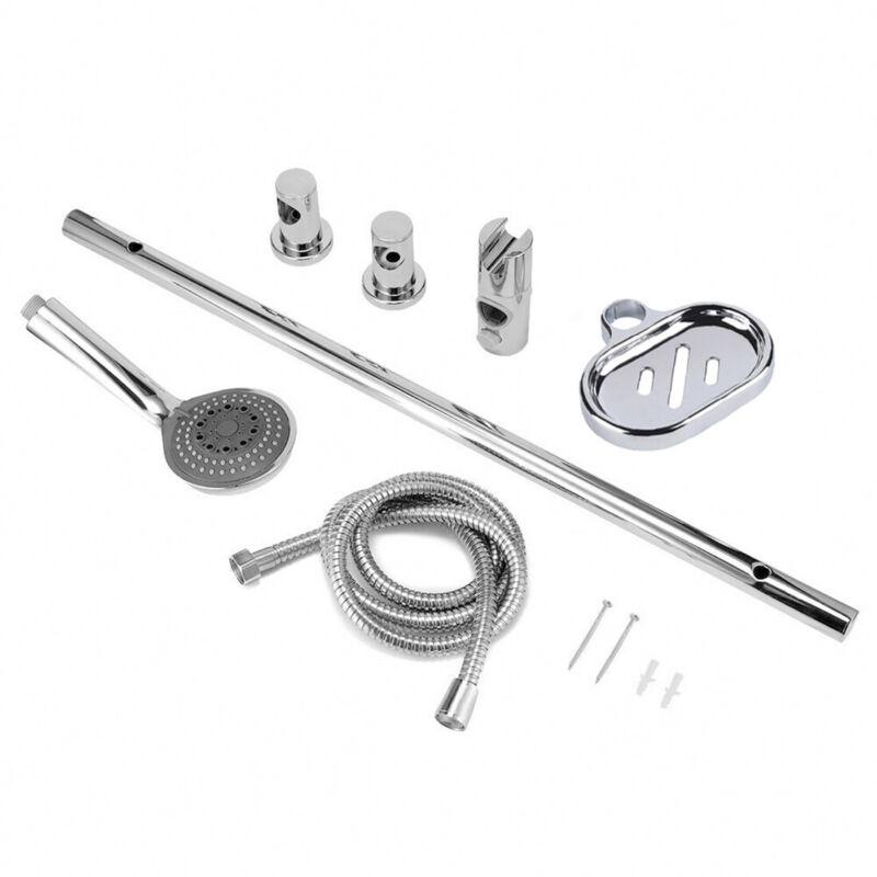 Product Introduction of Adjustable Slider Rail Shower Riser Kit With Soap Bar Holder Hose Head Set UK 20