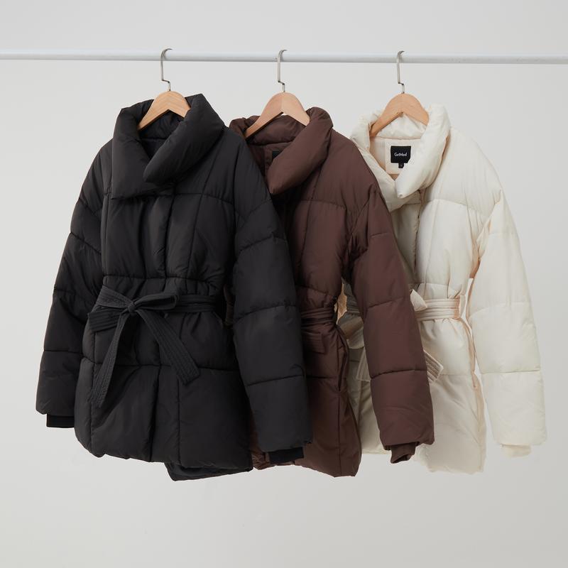 Product Introduction of [2025][Special Promotions]2025 NEW Mid Length Belted Puffer Jacket Women Casual Coat Splashproof Cream-BasiccFashion 4