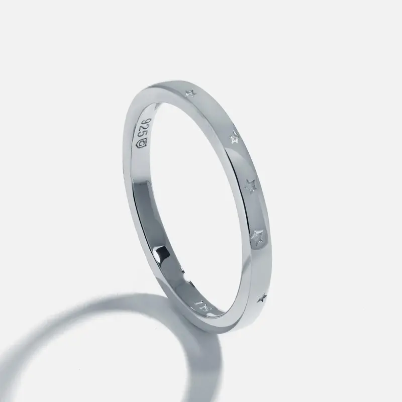 Stackd Scattered Stars Sterling Silver Ring 2
