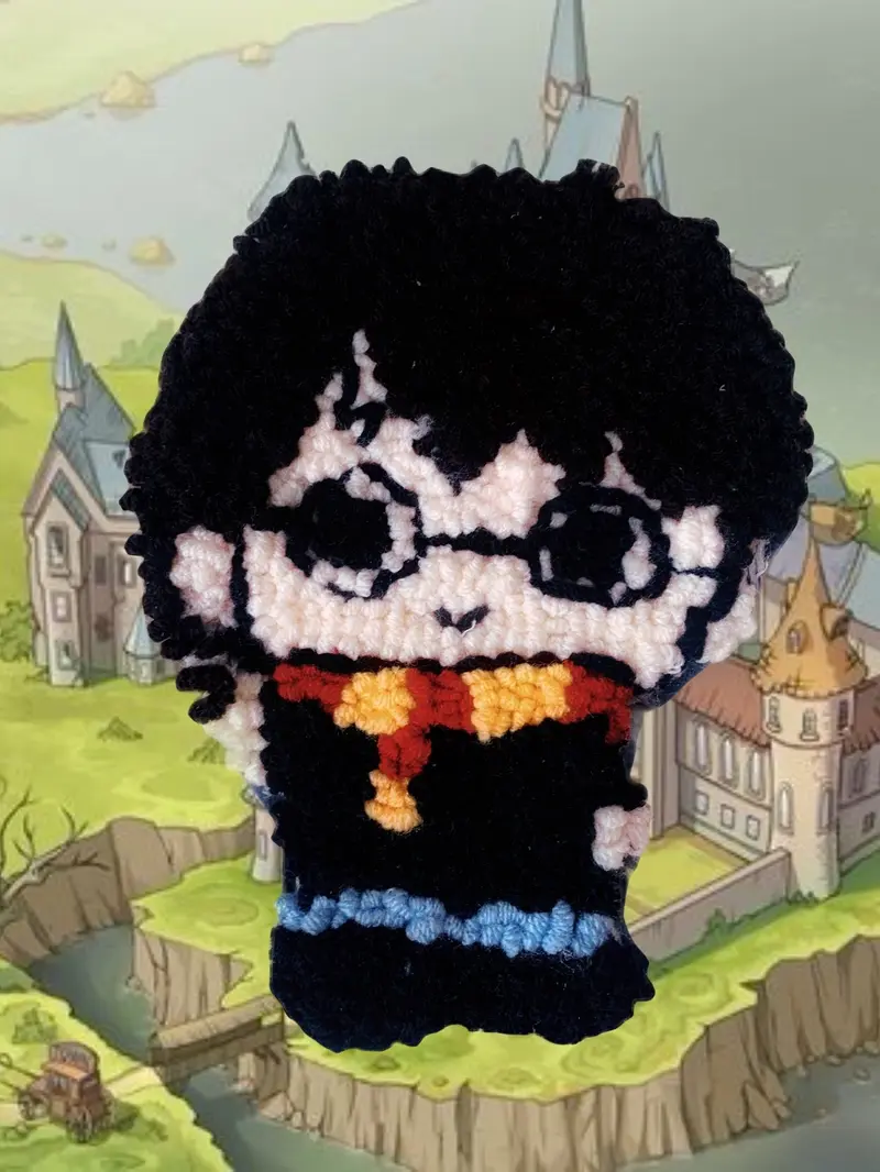 Product Introduction of Harry Potter Movie Main Characters Punch Needle Kit for Beginners small crochetbusiness 1