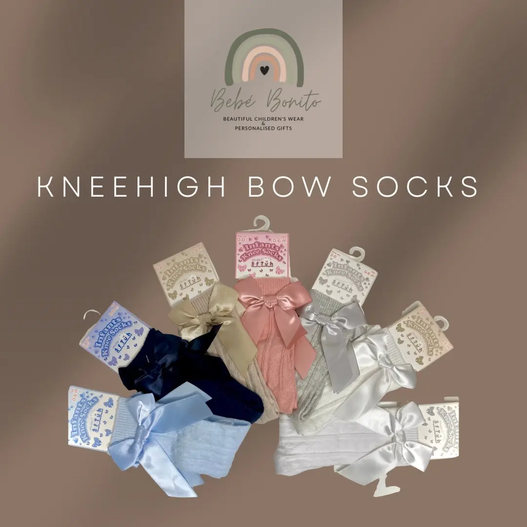 Girls Knee High Bow Socks