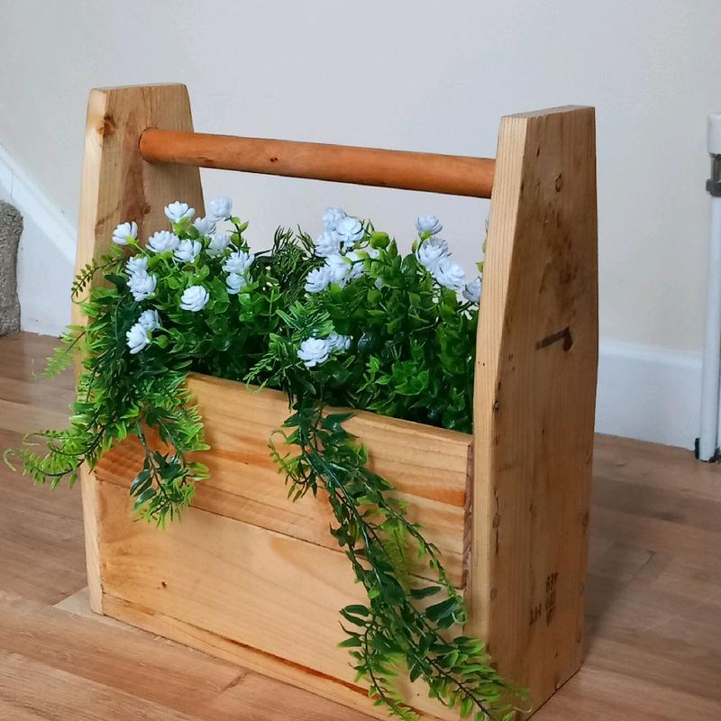 Handmade Wooden Tool Boxs for Tools, Plant Pots, Decorations and More 9