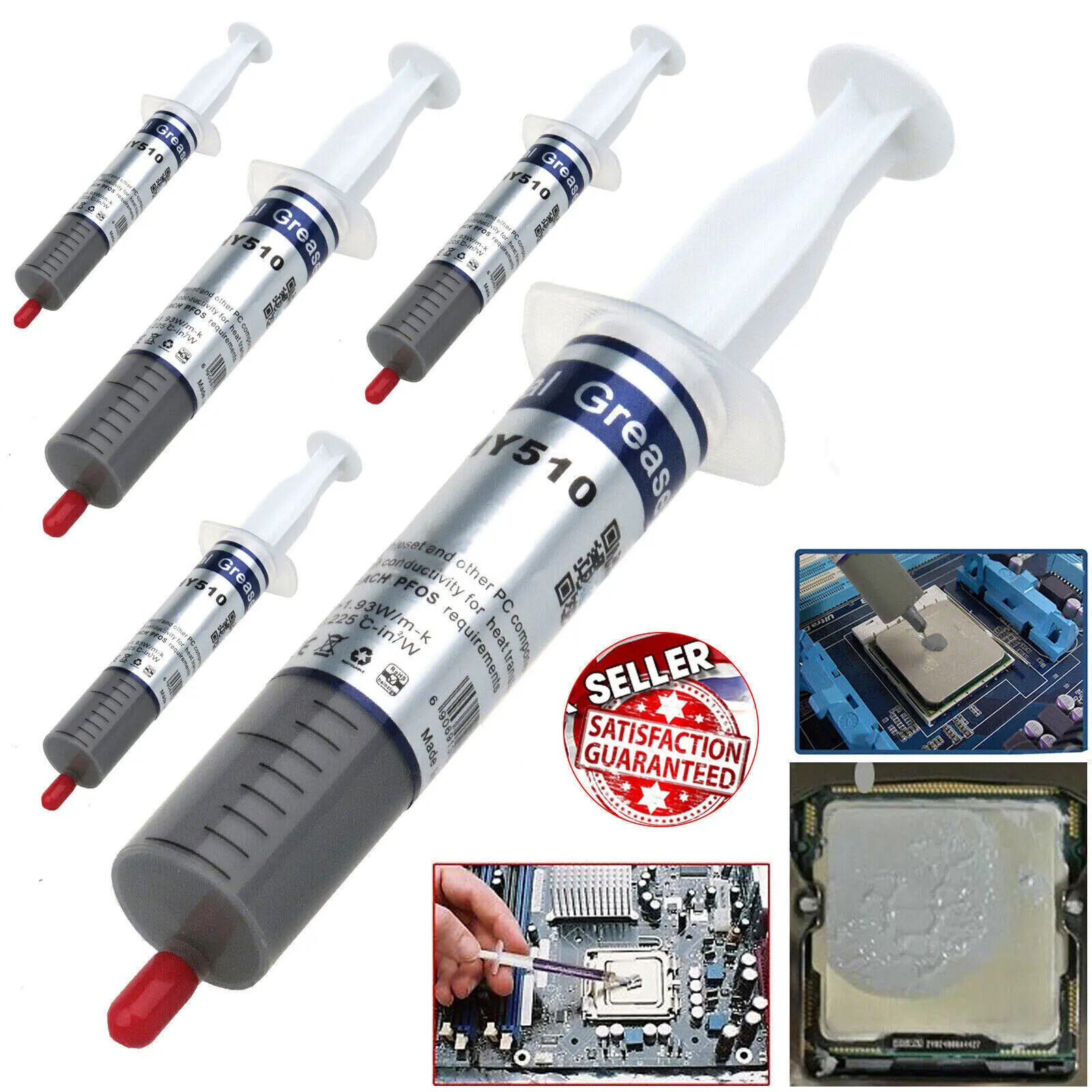 Silicone Thermal Paste Grease Syringe Heatsink Compound Cooling for PC CPU