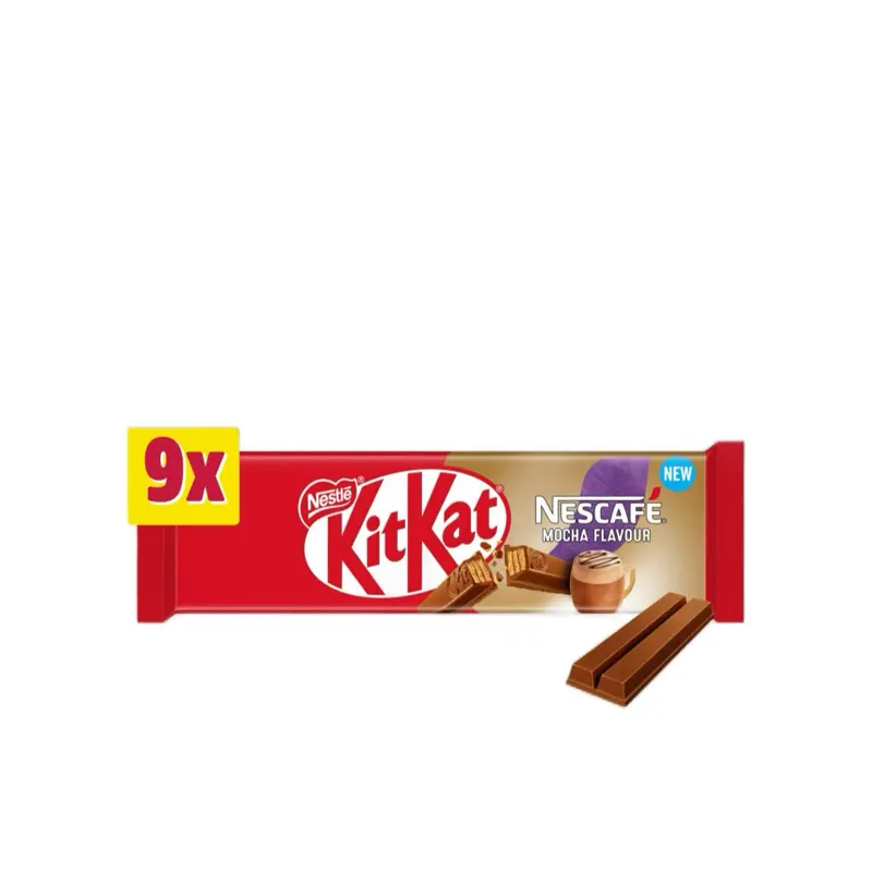 x1 Kit Kat Mocha 2 Fingers (9 Pack) - Chocolate Snack 0