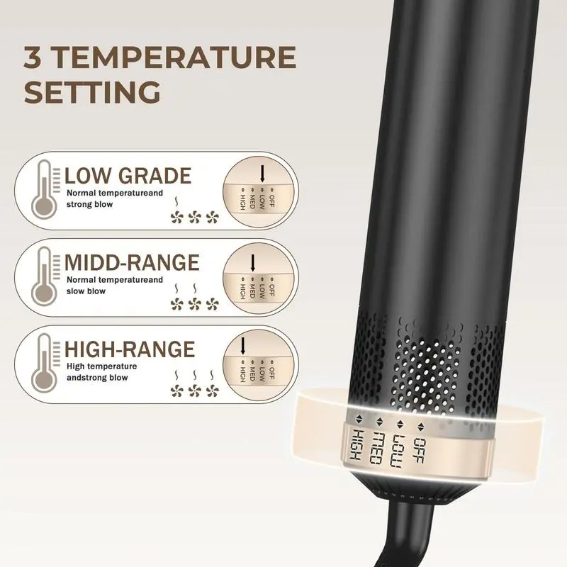 5 in 1 Multifunctional Hair Stylers, 1 Set Professional Hair Straight Curling Blow Dryer with Replacement Heads, Hair Styling Tool for Home & Salon Use, Hair Products 5