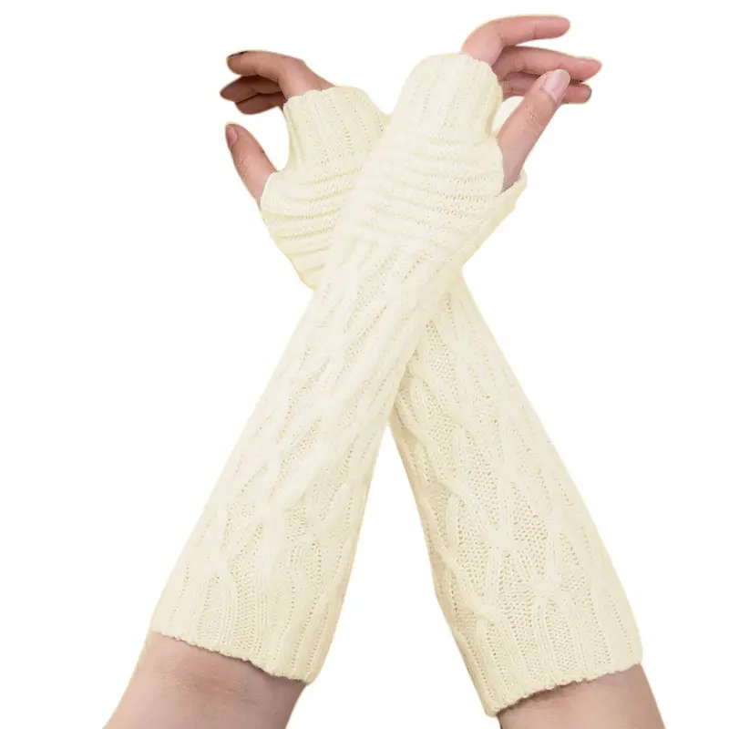 Fashion Fingerless Knitted Gloves for Women and Men - Mitten Warmer Arm and Finger Cover for Winter leather  fingerless fingerless  gloves hand  gloves 4