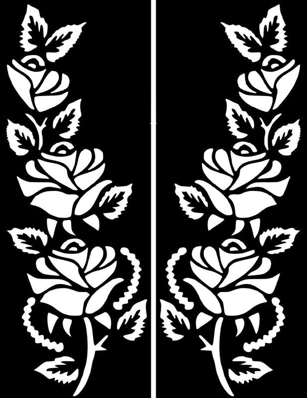 Roses Henna Stencils Hand Ramadan Eid Temporary Tattoo Mehndi Template Body Art Airbrush Glitter 1