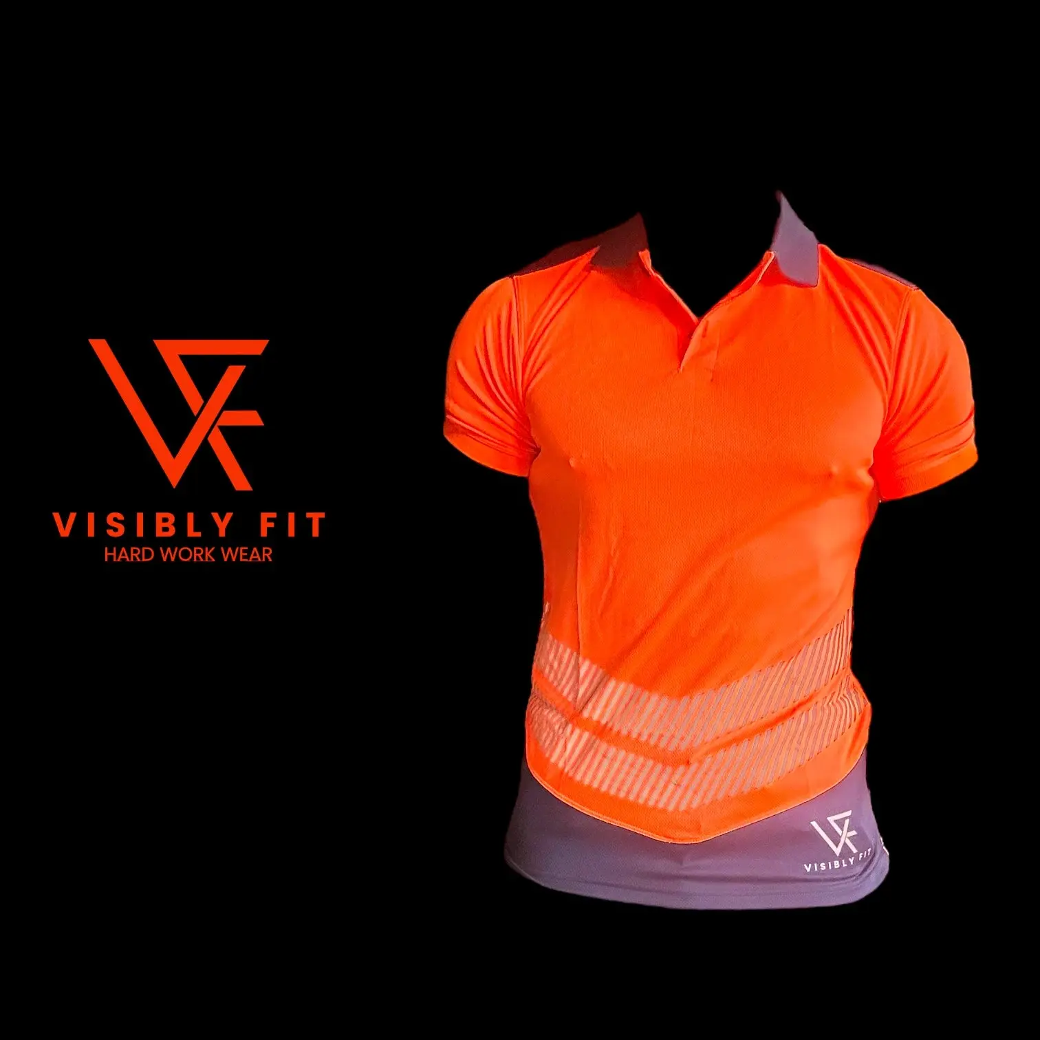 Fitted High Visibility Polo Shirt - Orange