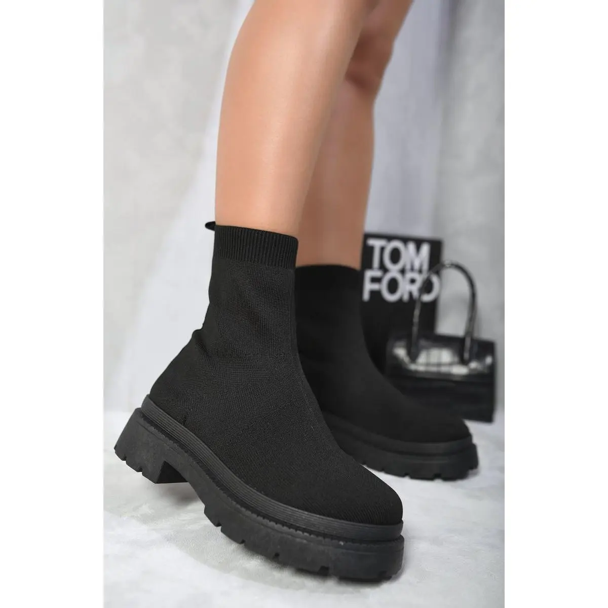 Platform Sock Ankle Boots Girl Footwear