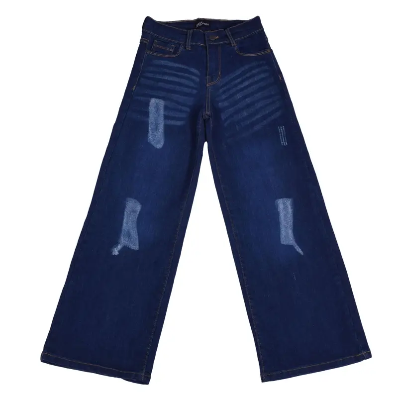 A2Z 4 Kids Girls Palazzo Jeans Wide Leg Stretchy Denim Pants Flared Fashion Jean Trousers Baggy Pants Gift for Children Age 5-14 Years 8