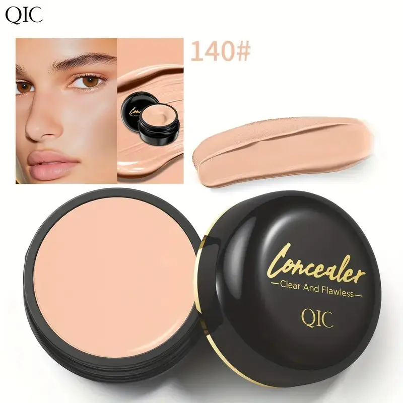 ICONIC CARRY - QIC Full Coverage Concealer/Body Makeup for Mature Skin with Squalane -Lightweight Paste Formula for Dark Circles, Spots, Tear Gaps & Acne Marks -Long-Lasting Matte Finish -Foundation Makeup contour light colour corrector milk touch