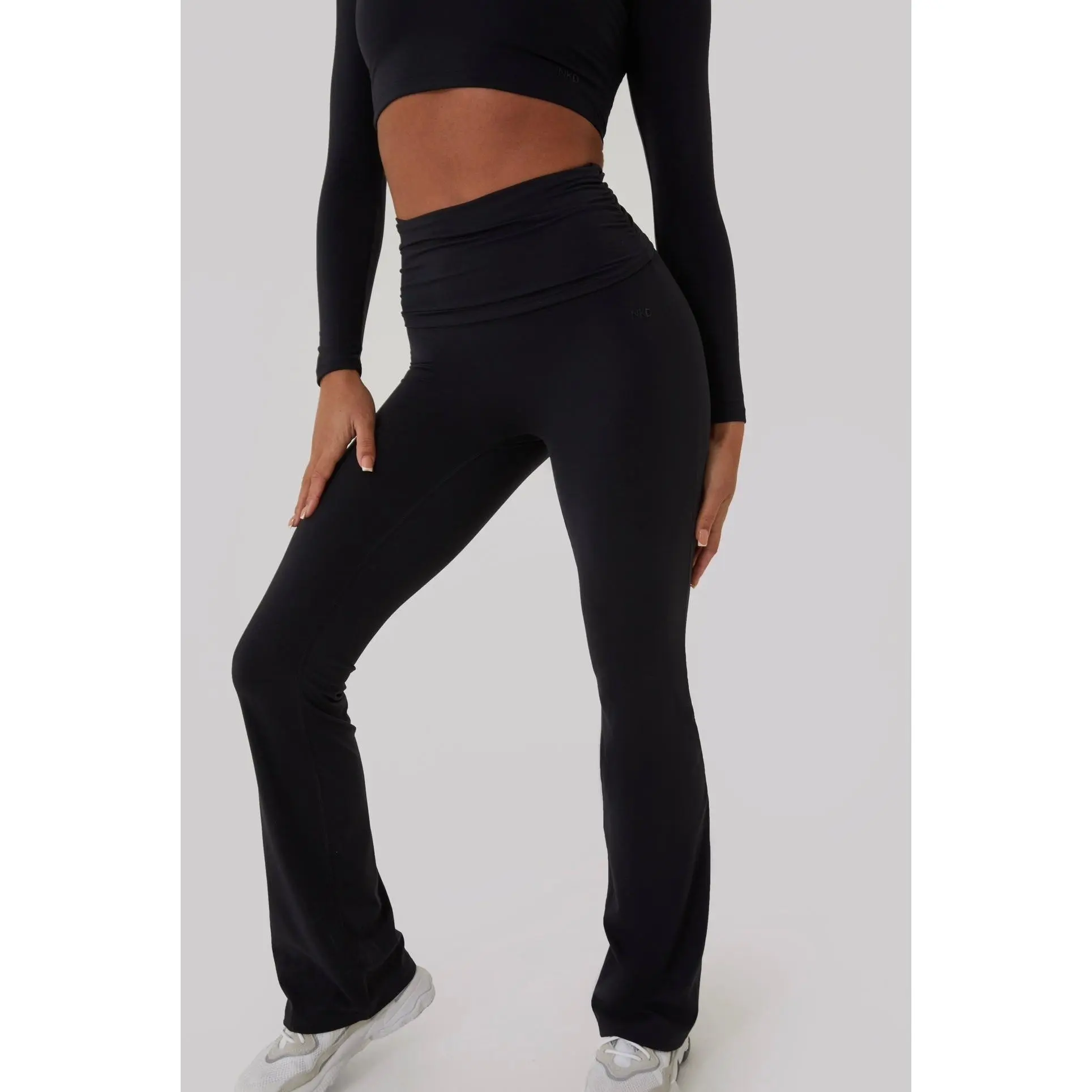 Ruched Fitted Flares - Classic Black
