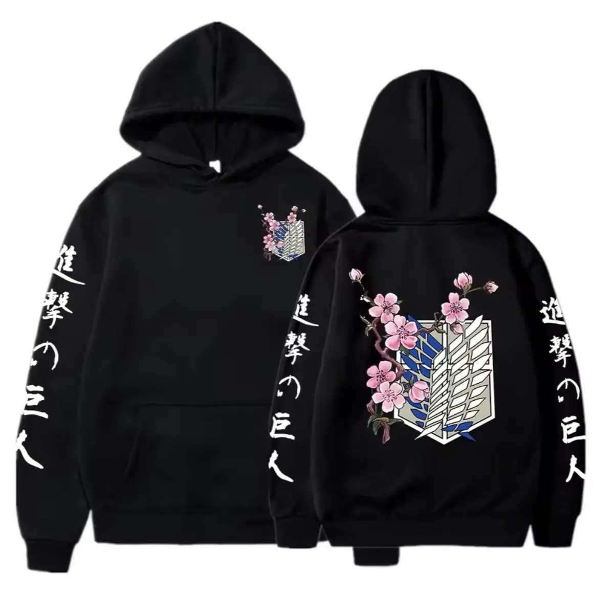 Wings of liberty freedom survey corps AOT Hoodies Casual Hip Hop Streetwear Sweatshirts Hoody Men Long Sleeve Hoodie harajaku