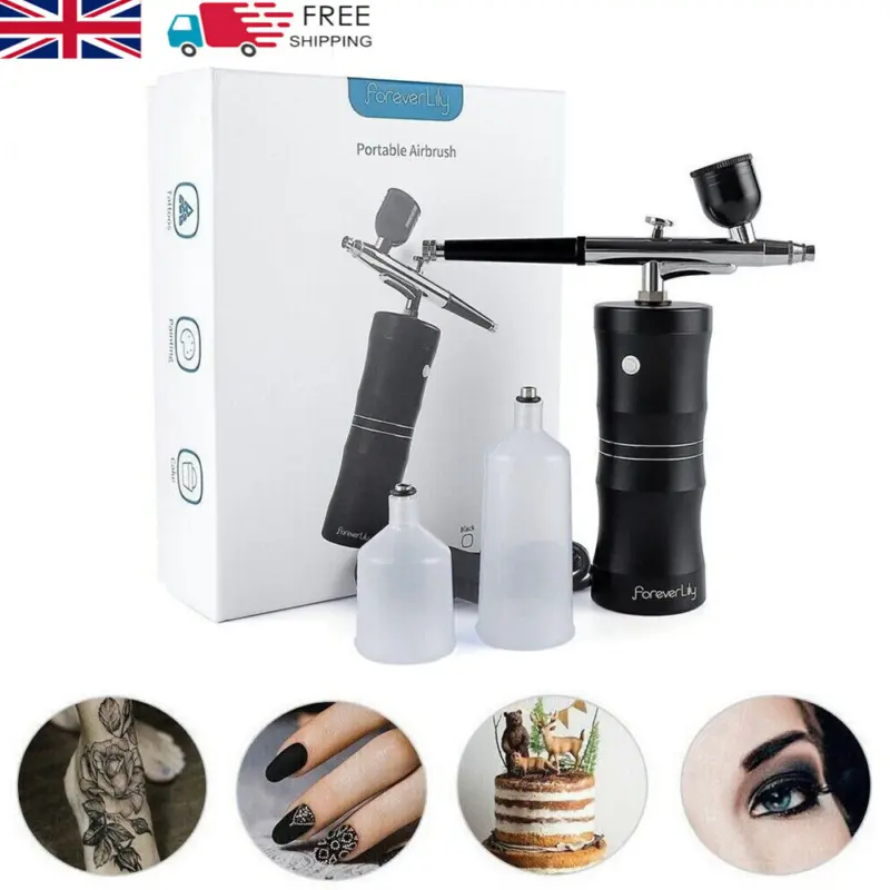 Mini Airbrush Compressor Kit Handheld Spray Gun Air-Brush Paint Tattoo Nail Art