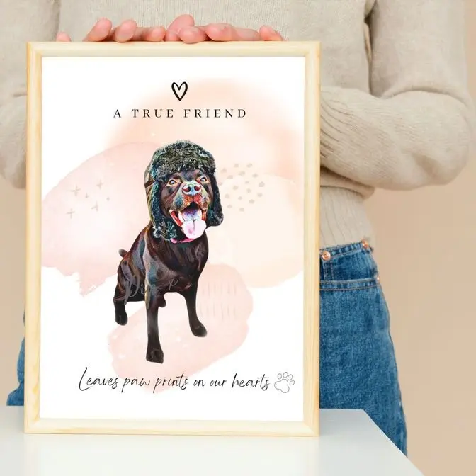 Personalised Custom Pet/ Dog/ Cat Memorial, In Memory of, Loss, Bereavement Mugs/ Cushion covers/ Prints 3