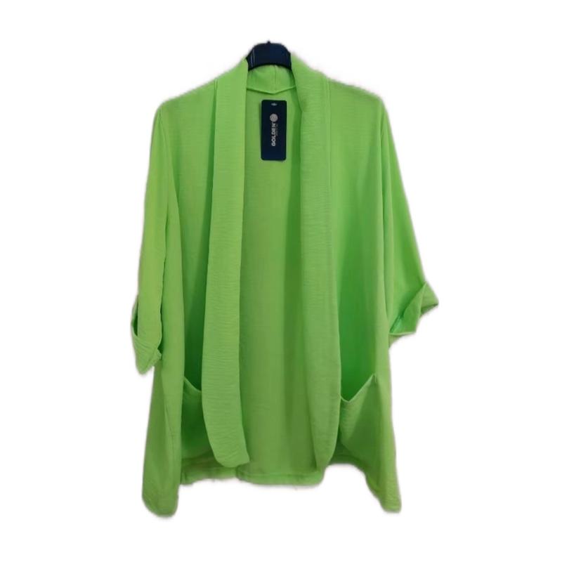 Women’s  Lightweight Duster Jacket Double Pocket Blazer Jacket  Casual Comfort Fit Summer Cardigan  Two Pockets 12-24Womenswear Jacket Tops Polyester Dress Coats Piece Outerwear Sleeve 8