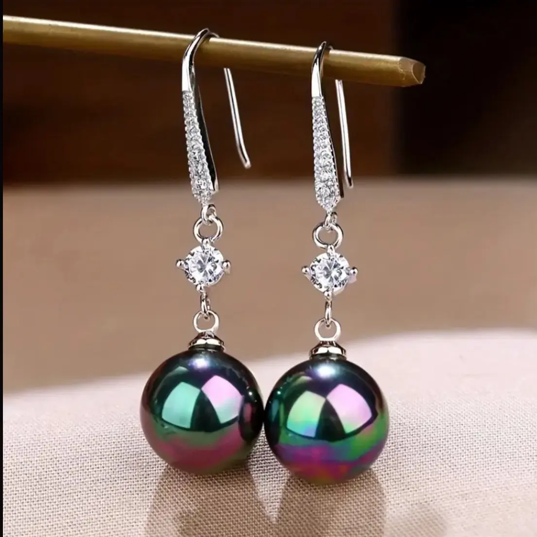 Elegant Faux multicolor Pearl Drop Earrings - Chic Alloy Dangle Jewelry for Women, Perfect for Parties & Everyday Glam
