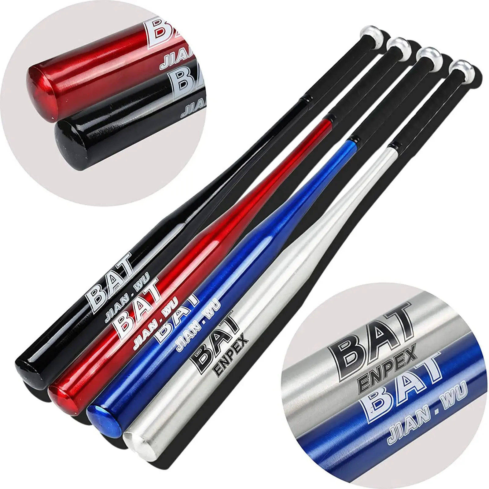 JF HOME BLISS  34" Baseball Bat Aluminum Lightweight Baseball Bat Long Large Metal Slender Handle Anti-Slip Baseball Bat for Youth Adult Outdoor Training Practice Blue