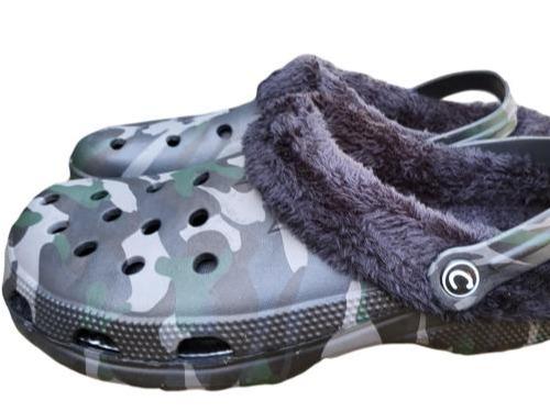 Men's Boy's Adult Warm Camouflage Camping Fishing Shoes Slippers Camo Clogs With Fur Lining Breathable All-Season Casual  Incredibly light removable black furry fluffy inners comfortable warm winter fleece lined garden sandals Footwear Walking Shoes 3