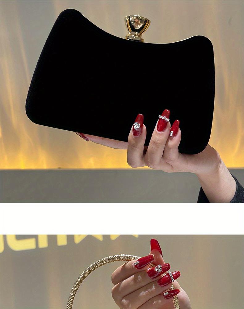 Product Introduction of Velvet Evening Bag, Women's Clutch Purse, Elegant Handbags For Wedding Prom Party 0