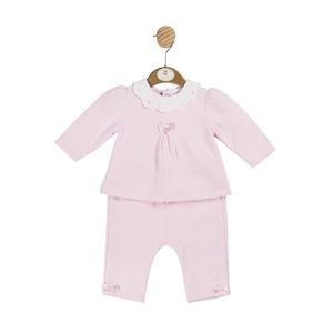 Pink Jersery Jacquard Top and Trouser