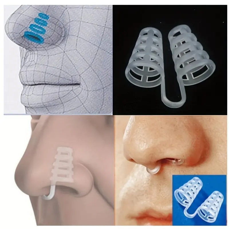 2/4/8pcs Mini Anti-Snoring Device, Snoring Sleep Anti-Snoring Nose Clip, Anti-Snoring Device, for Better Sleep 1
