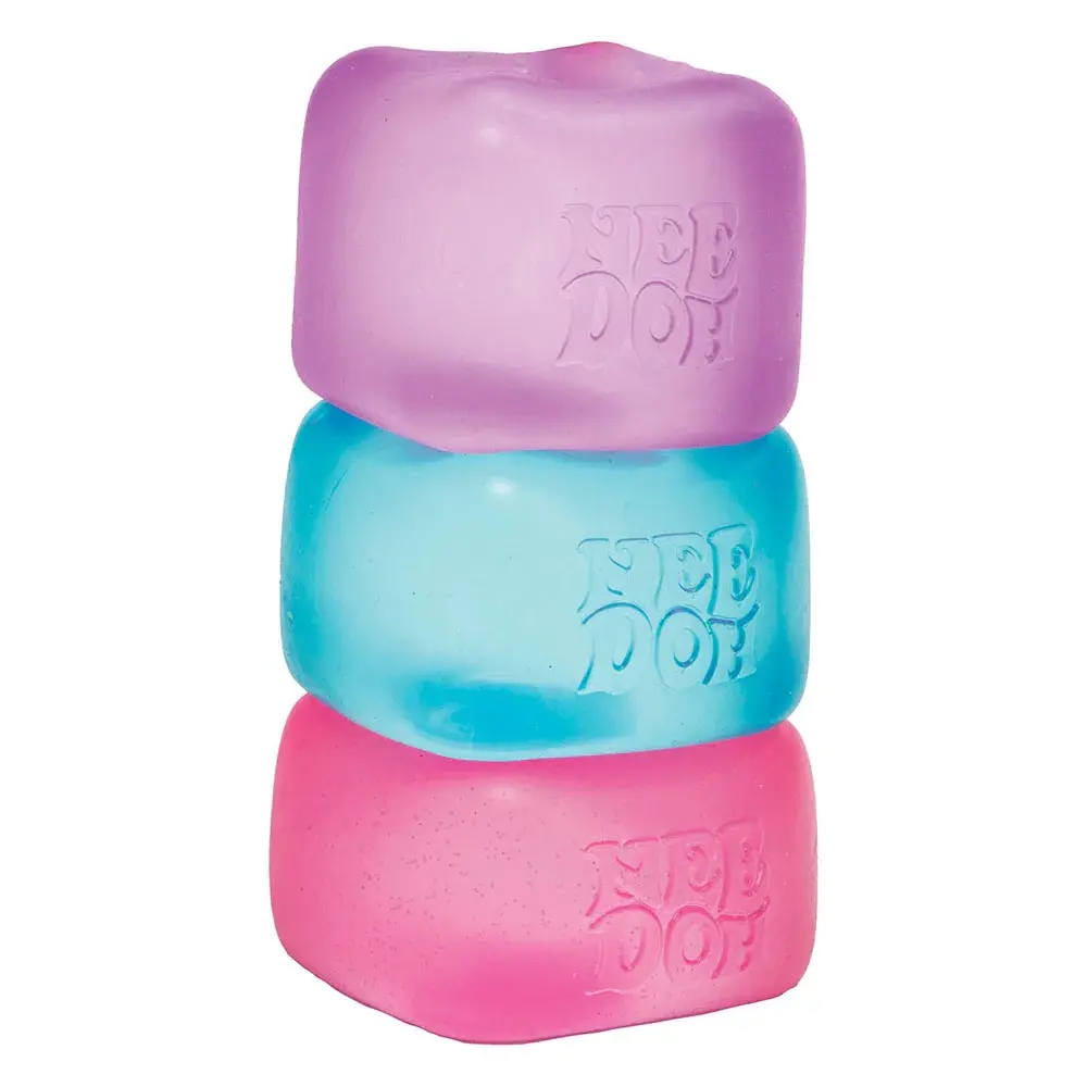 NeeDoh Nice Cube -Stress Ball- Squishy Fidget - Sensory Aids Great For Stress & Anxiety Relief