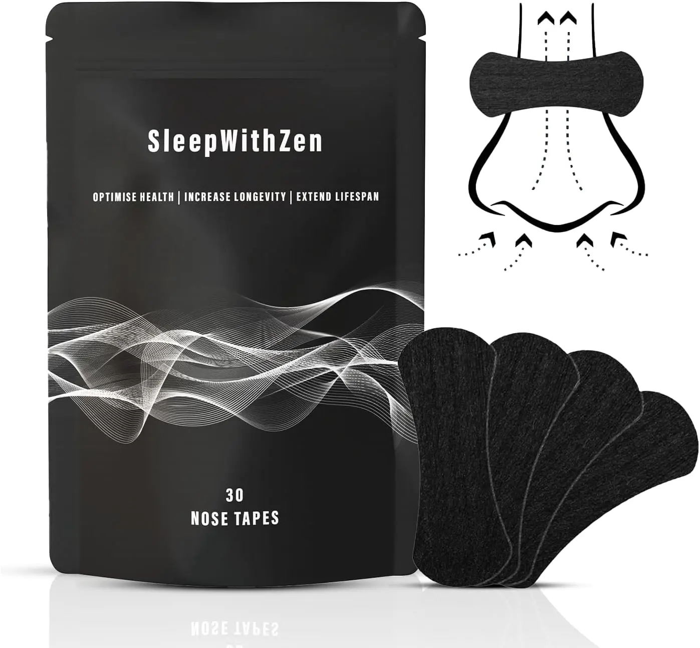 Nasal Strips for Breathing - 30 Pcs Nose Strips for Snoring Aid - Skincare, Comfort