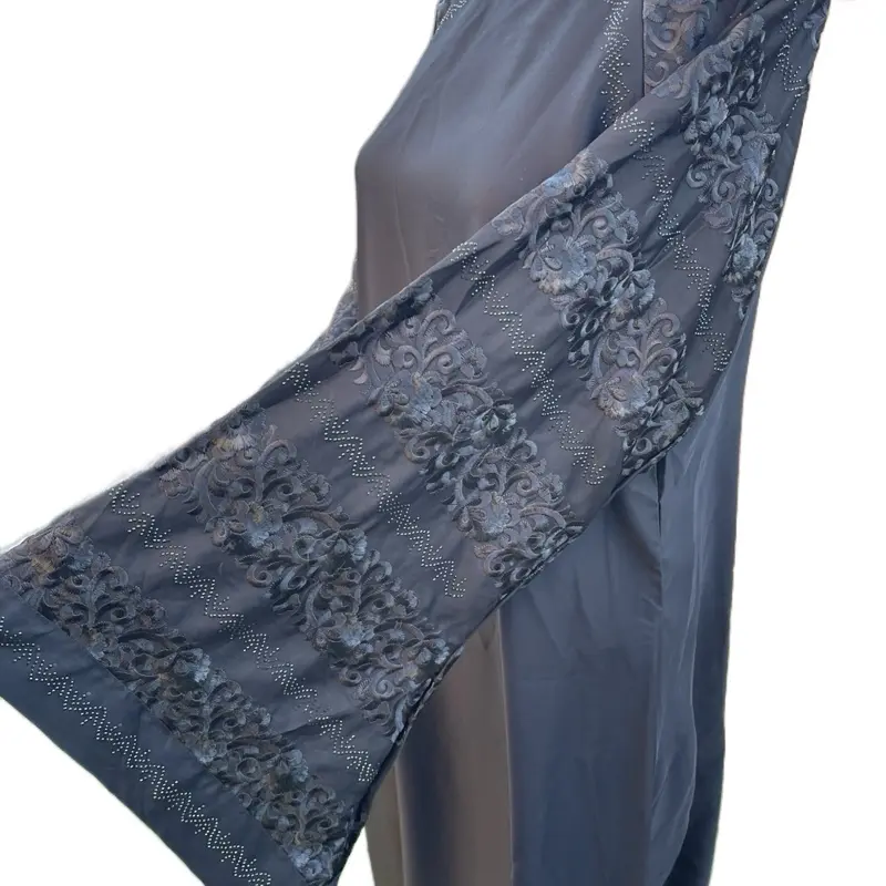 Arabic Clothing-solid Kimono Sleeve Belted Abaya, Vintage Clothing, Coats for Women, Abayas for Women, Modest Long Sleeve Abayas, Women's Islamic Clothing for Spring Fall, Women's Islamic Clothing, Modest Clothes 6