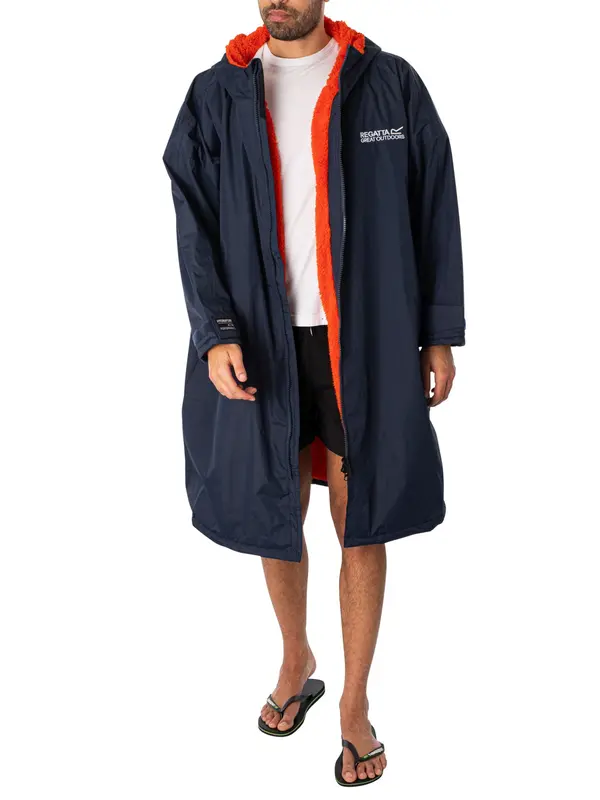 Regatta Waterproof Changing Robe - Navy/Rusty 0