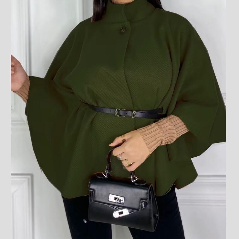 Belted Cape Coat | Women's Stylish Cape Jacket 7