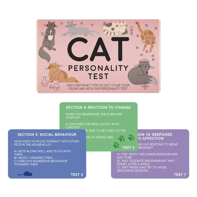 Cat Personality Test Cards - Fun Kitten or Cat Personality Test from Gift Republic 3