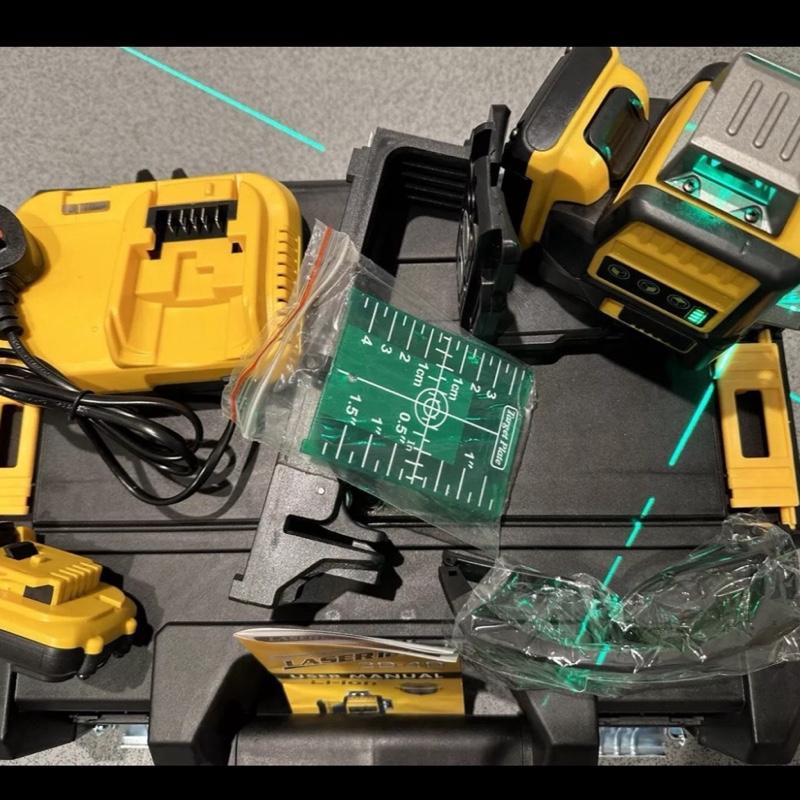 DEWALT DCE089D1GGB 10.8V Self Levelling Multi Line Laser + laser level + Milwaukee + Makita + Stanley + wrench + level + tools 4