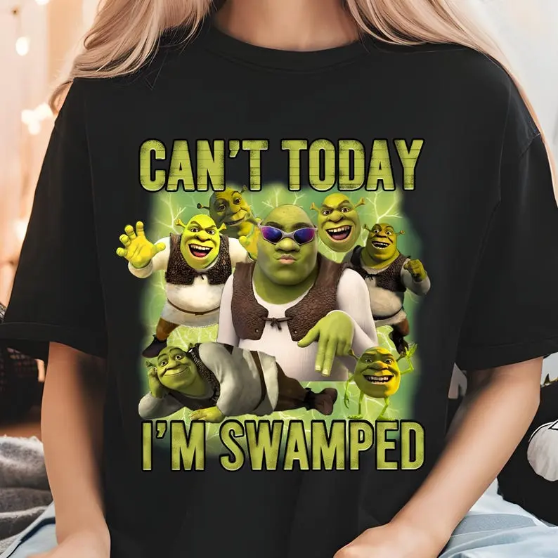 Can't Today I'm Swamped Shirt, Shrek Funny Trending Shirt, Fiona and Shrek T-Shirt, Gift for Him, Gift for Her, Gift for Fan