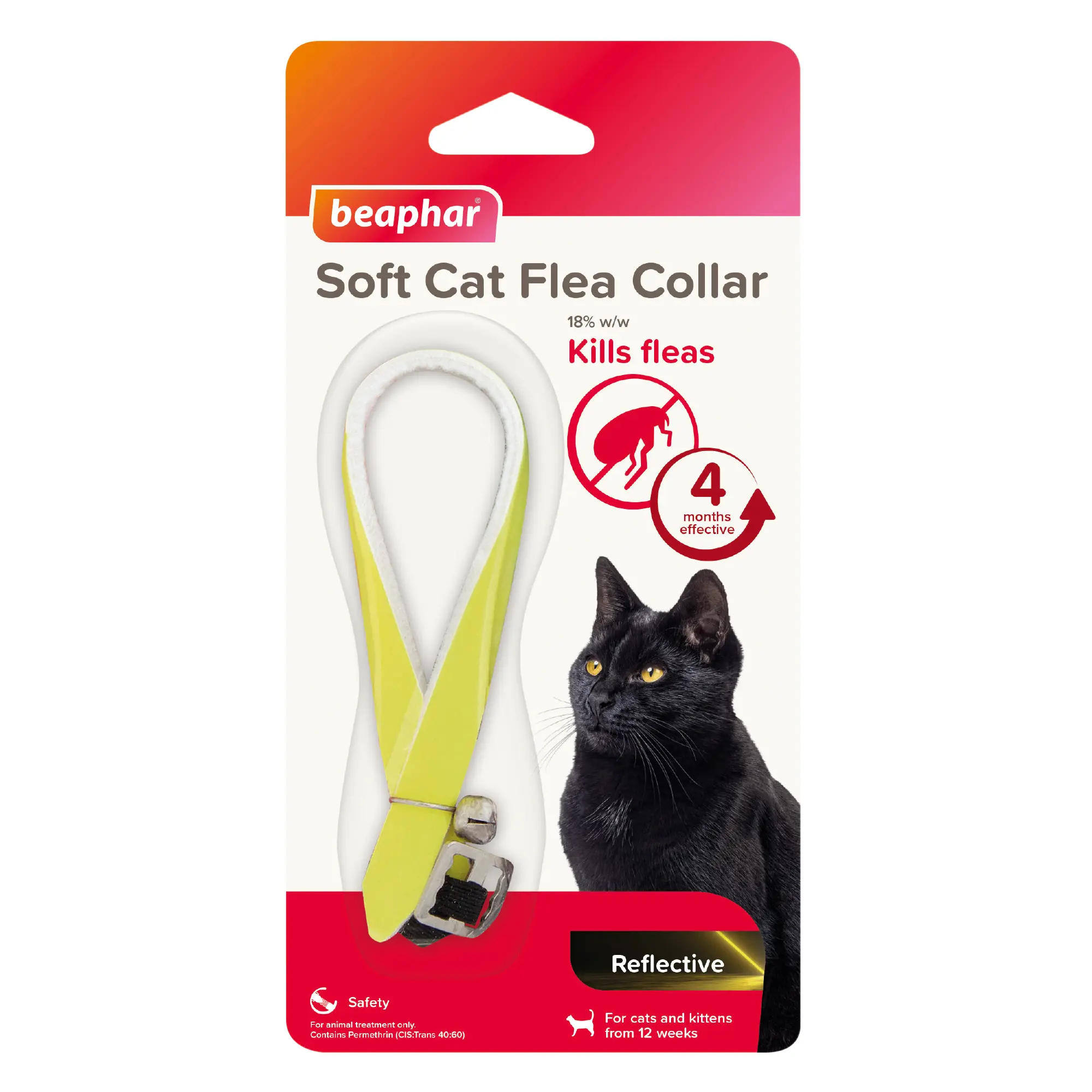 Beaphar Soft, Reflective Flea Collar for Cats