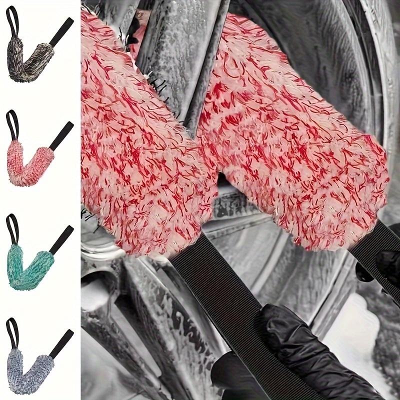 Product Introduction of Double-Sided Microfiber Car Wheel Cleaning Towel with Long Belt - Coral Plush Tire Scrub Brush for Hub Detailing 4