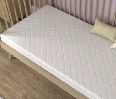 Eco Fibre Cot Bed Mattress - Hypoallergenic Easy Clean Quilted Cover, Reversible, Water Resistant, Baby Cot Mattress