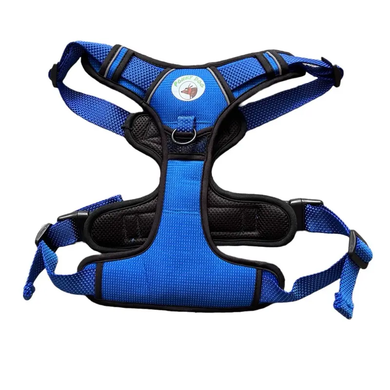 Ponky Dog Harness in Red, Blue and Green. Reflective and anti pull. 5