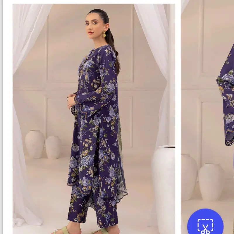 Khaddar 3 Piece Suit with Chiffon Dupatta - Ready to Wear Casual Dress for Women 1