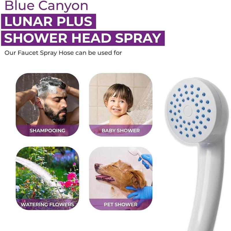 Blue Canyon Bathroom Shower Spray Head & Hose Apollo Solo For Basin & Bath Taps 6