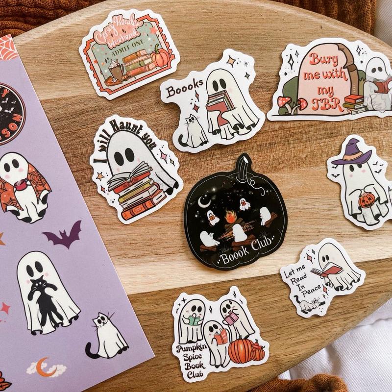 Spooky ghosts sticker bundle for kindles and journaling 1