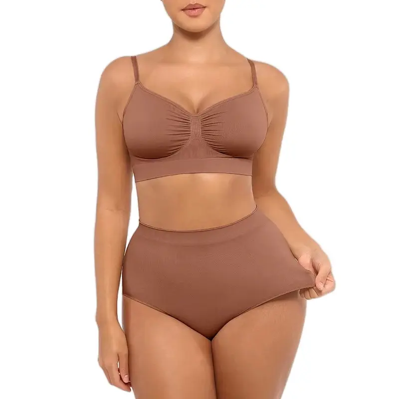 Tummy Control Pant Women's Seamless Shaper Full Panties with 3D Effect - Shapewear - Womenswear Compression Panty Comfort Sexy Basic Comfortable Nylon lingerie Elastic Soft Smooth Everyday Knitting Light Yarn 2