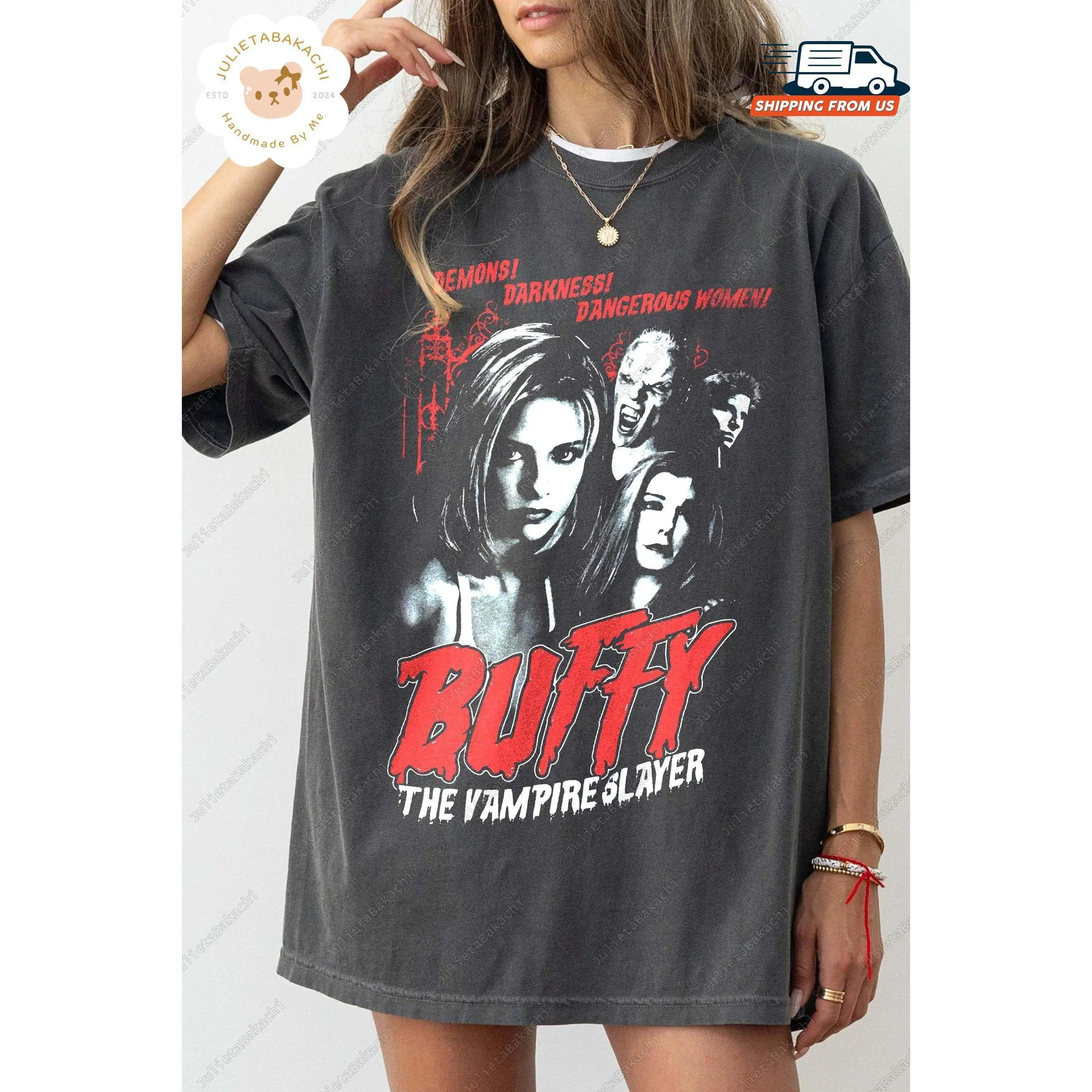 Buffy The Vampire Slayer Shirt, Horror Movie Tee, Sunnydale Razorback T-Shirt, Dingoes At My Baby Buffy, Halloween Gift