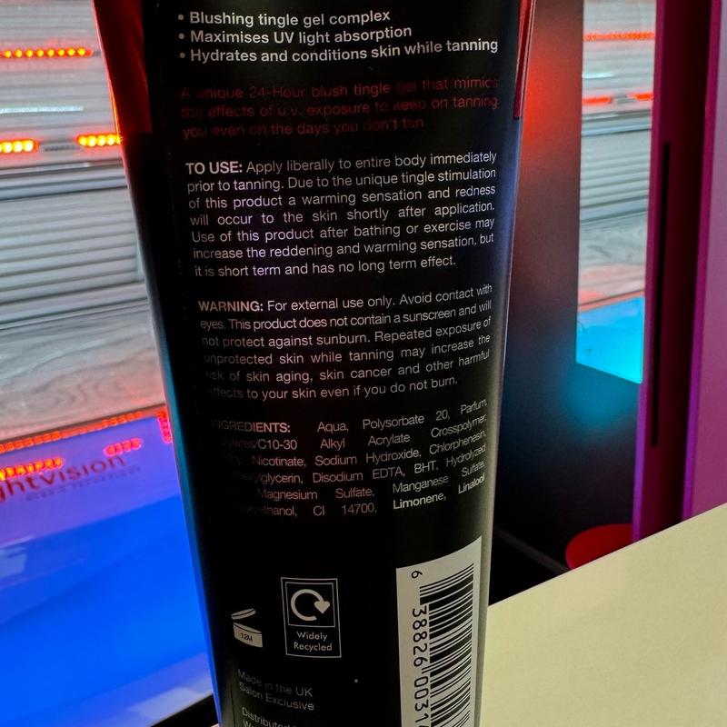 All 3 of the NON-STOP BLACK collection - 24HR BLUSHING TINGLE GEL ON HYBRID • KEEPS ON TANNING EVEN WITHOUT UV LIGHT  NON-STOP BLACK 24HR BRONZING BUTTER ON HYBRID OFF KEEPS ON TANNING EVEN WITHOUT UV LOH DHA FREE POWER 1HN 250ml/ Bronzer 5