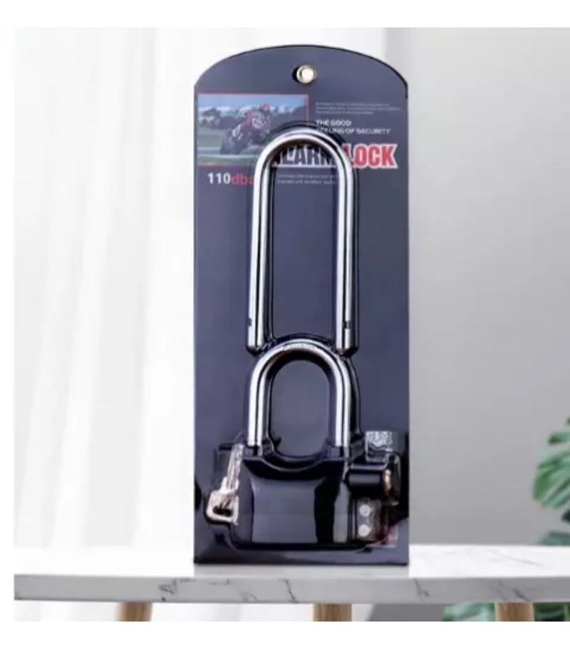 Product Introduction of Alloy Steel Anti-theft Alarm Lock Padlock with  Steel Cable for Motorcycles 4